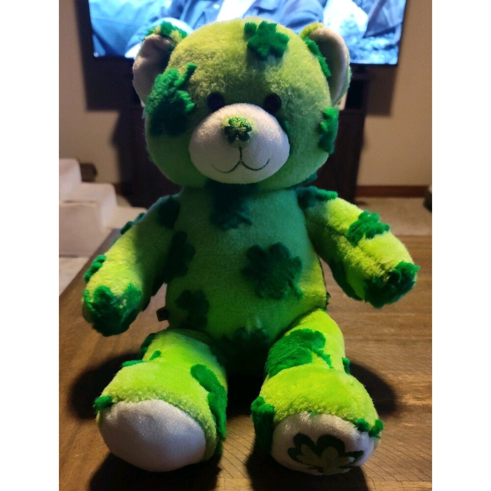 Build A Bear Green Clover Bear Shamrocks St. Patrick's Day RETIRED BAB